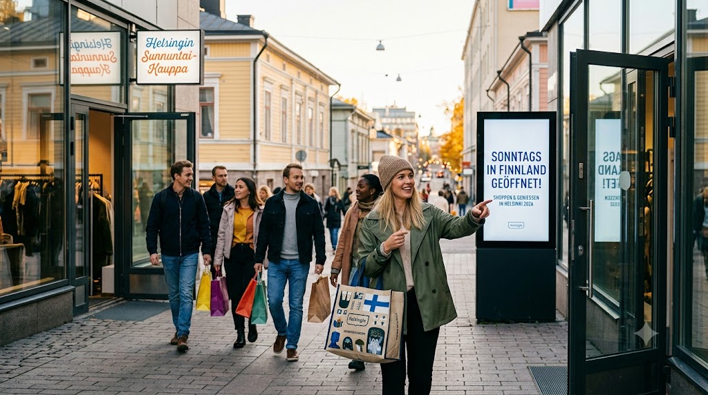 Haben Geschäfte in Finnland auch sonntags offen?